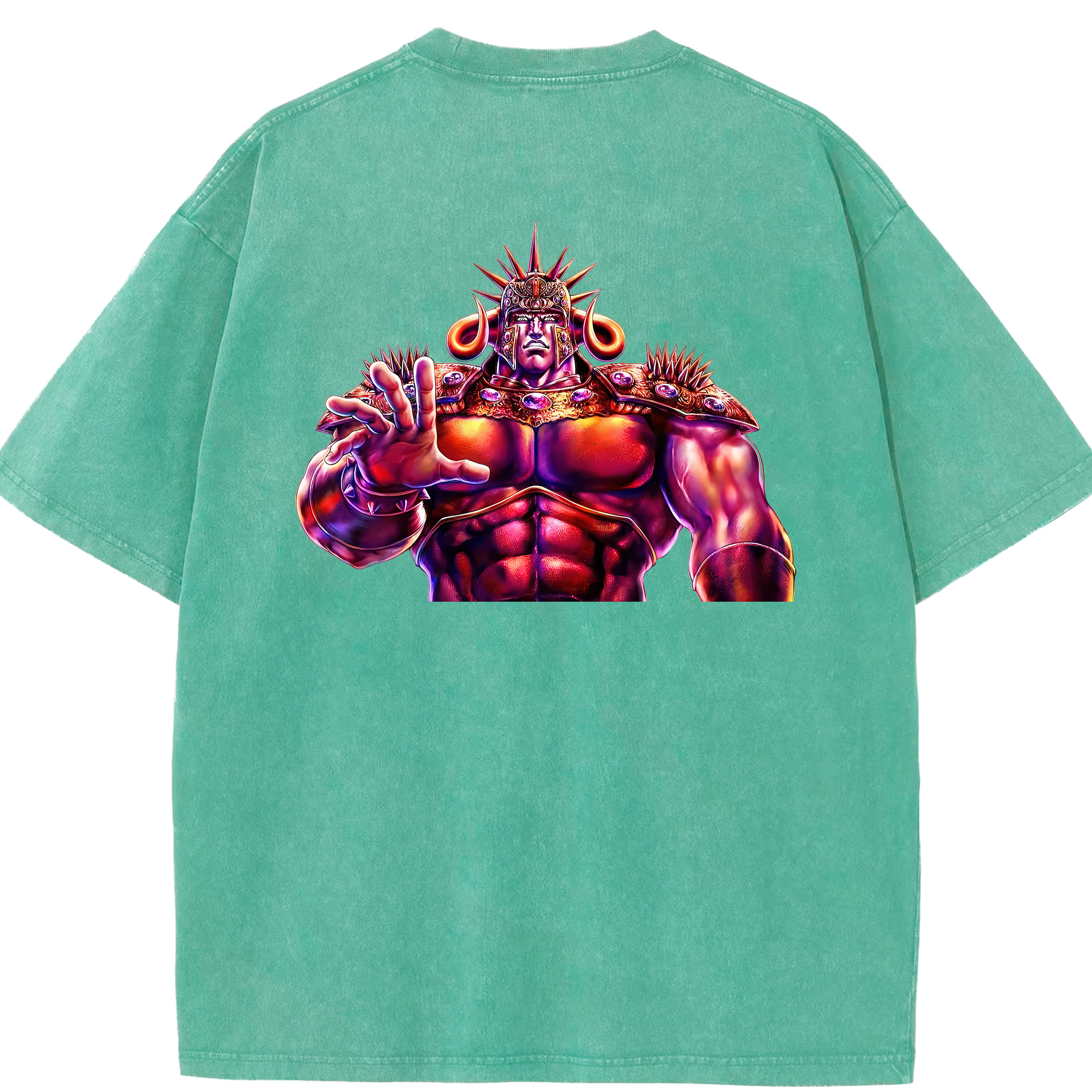 （画像用） 北斗の拳 Fist of the North Star 綿100% ヴィンテージ風 半袖Tシャツ（背面プリント）